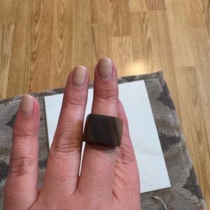 Stylish Wooden Ring in Dark Brown